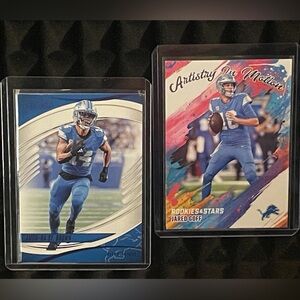 JARED GOFF 2025 PANINI ROOKIES & STARS & AMON-Ra Green Parallel PANINI ABSOLUTE